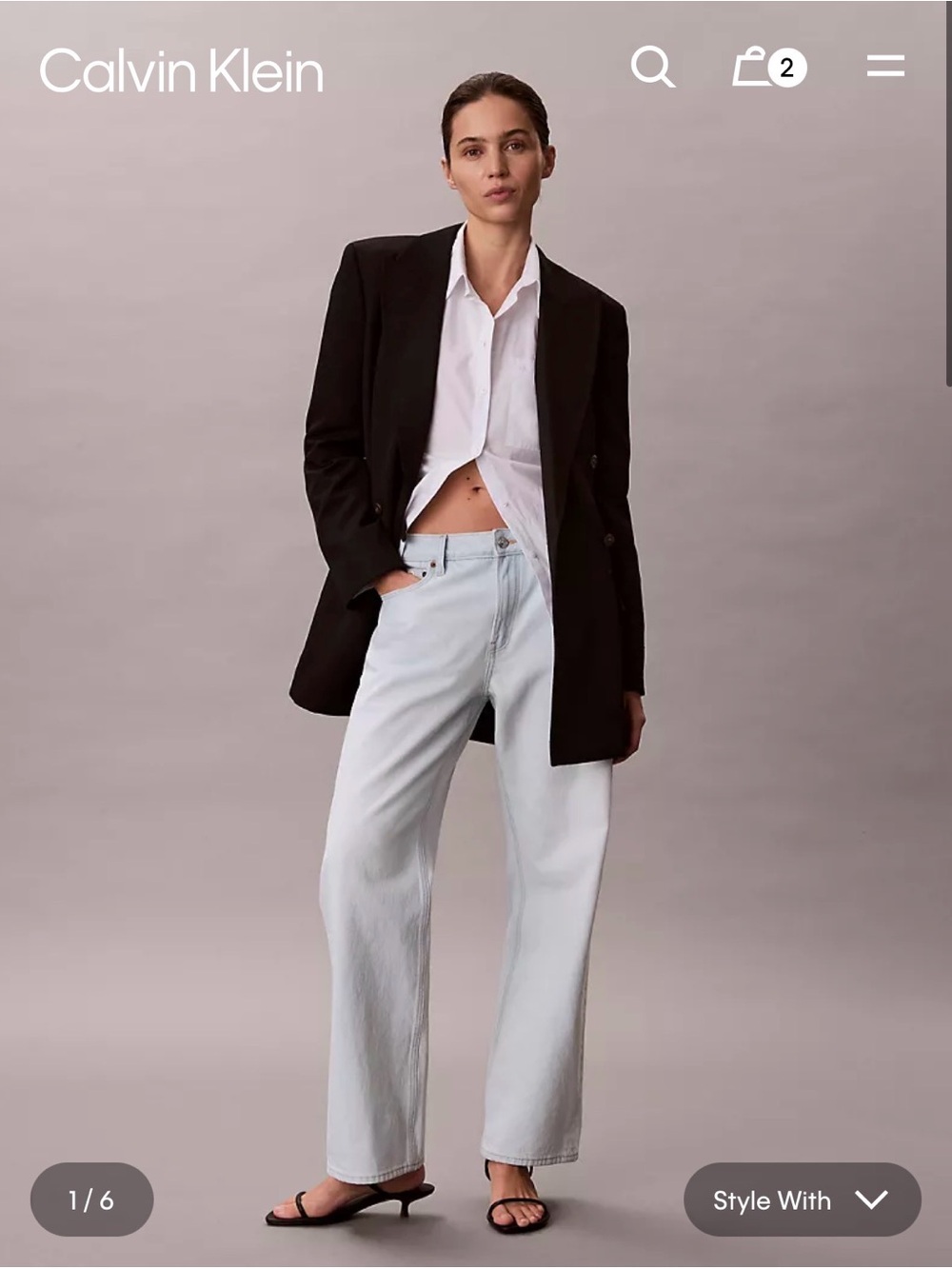 Calvin Klein Pale Blue 90’s Straight Leg Jeans